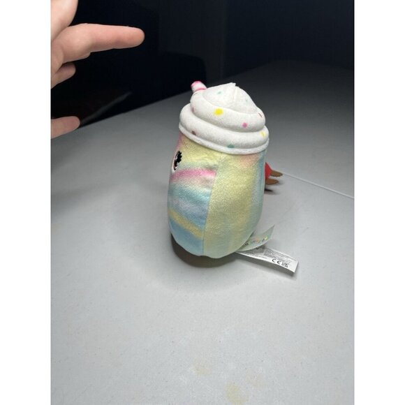 Squishmallows Milkshake Plush 5.5" Tie Dye Sprinkles Ice Cream Straw Stuffed Toy - Picture 2 of 7